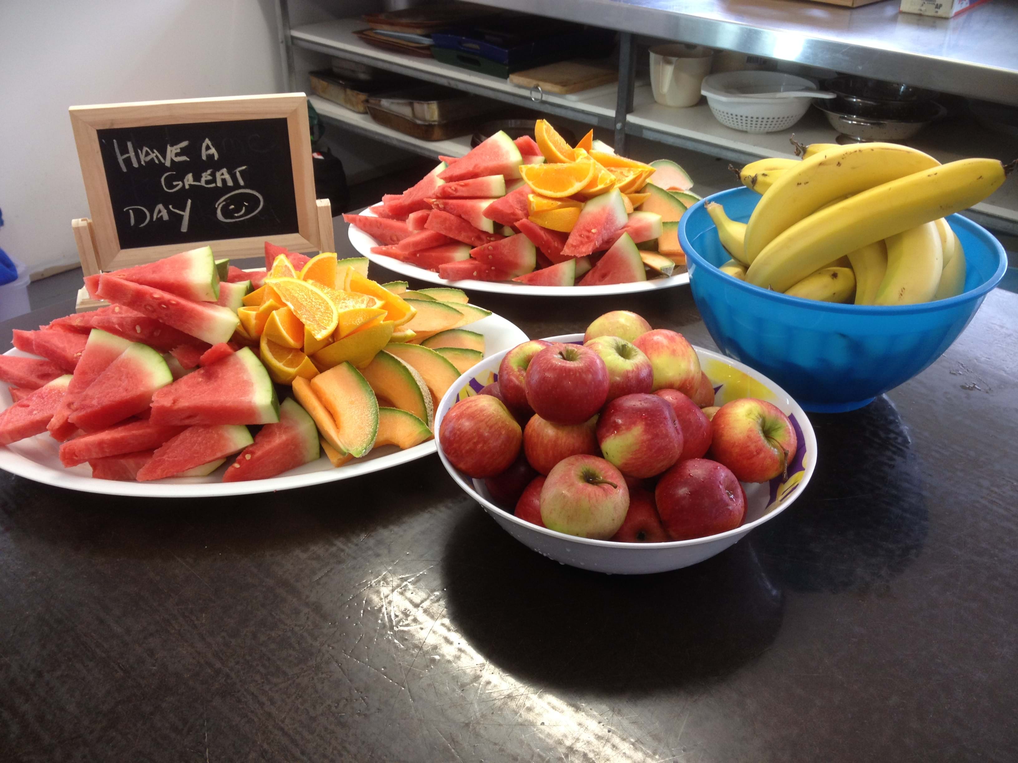 The catering was outstanding! Delicious, plentiful, nutritious.